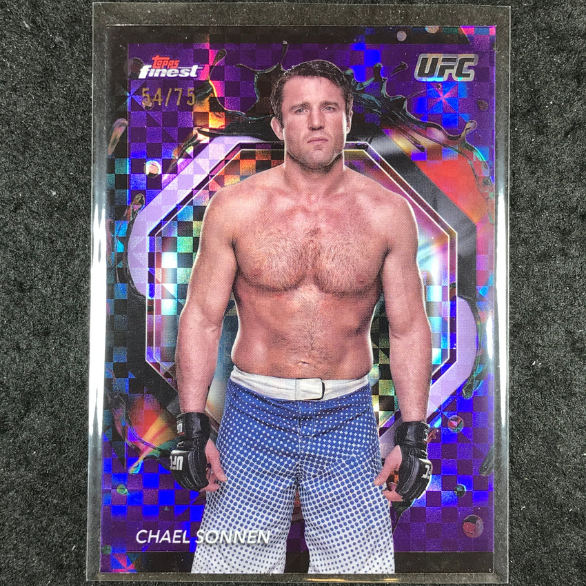 2024 Topps Finest UFC CHAEL SONNEN Rare Purple Checkerboard 54/75 #244