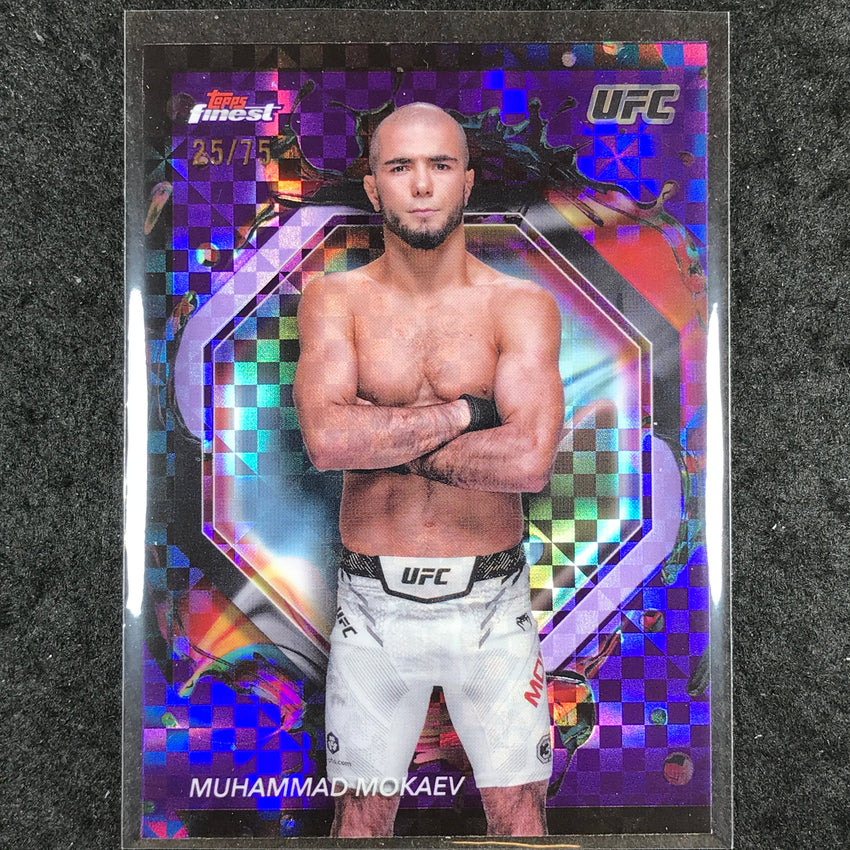 2024 Topps Finest UFC MUHAMMAD MOKAEV Rare Purple Checkerboard 25/75 #276