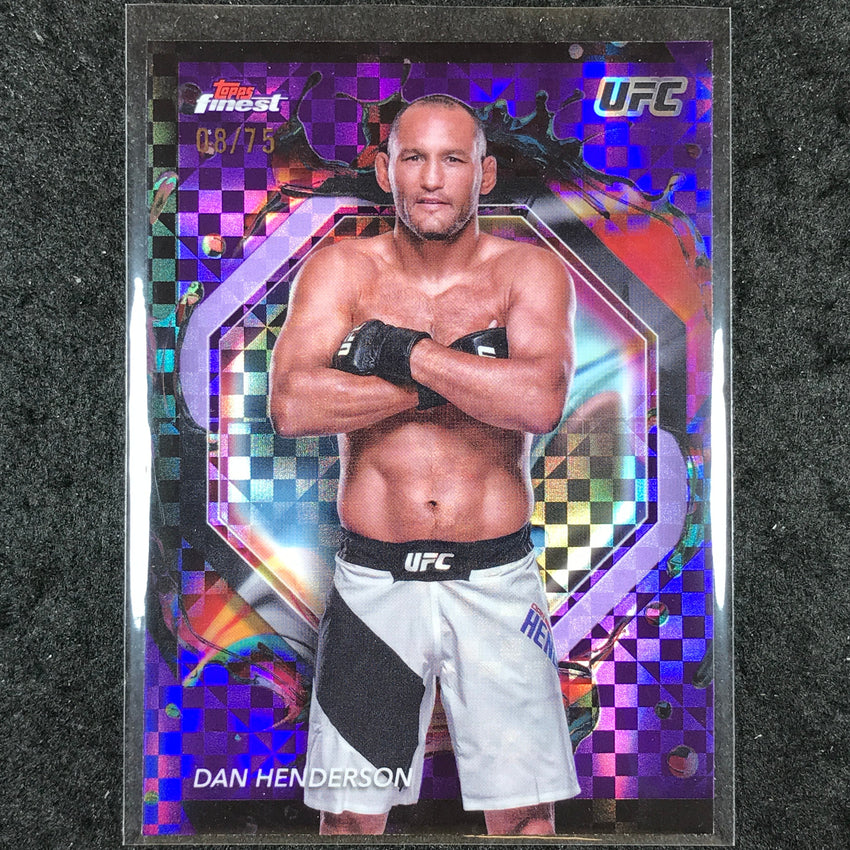 2024 Topps Finest UFC DAN HENDERSON Rare Purple Checkerboard 8/75 #299