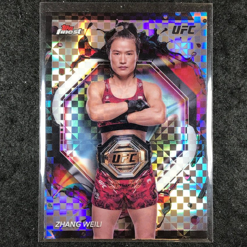 2024 Topps Finest UFC ZHANG WEILI Rare Checkerboard #296