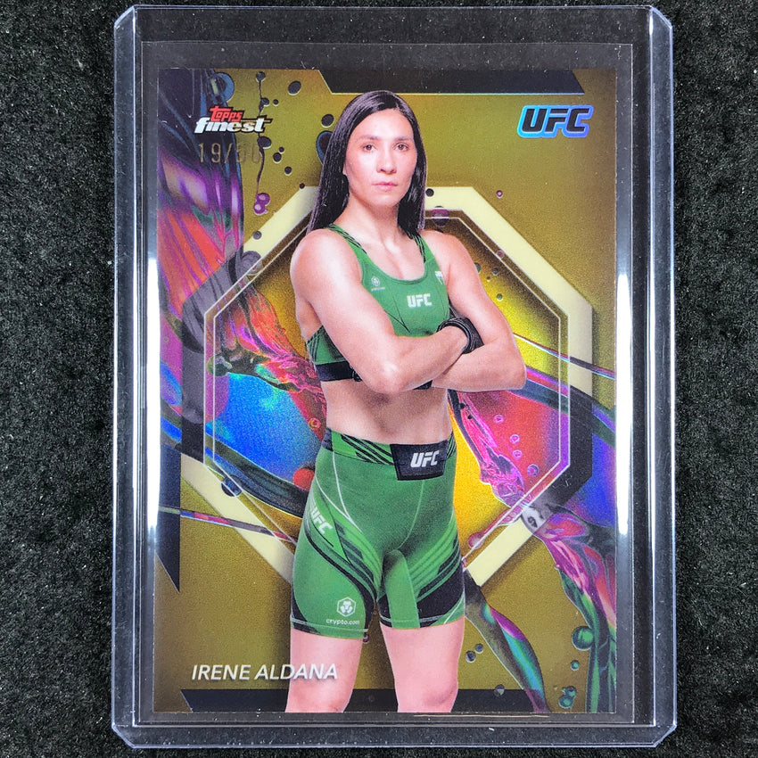 2024 Topps Finest UFC IRENE ALDANA Common Gold 19/50 #64