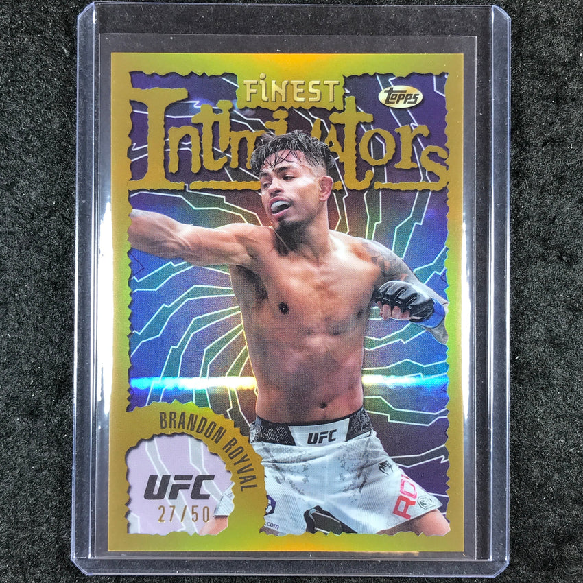 2024 Topps Finest UFC BRANDON ROYVAL Intimidators Rookie Gold 27/50 #30