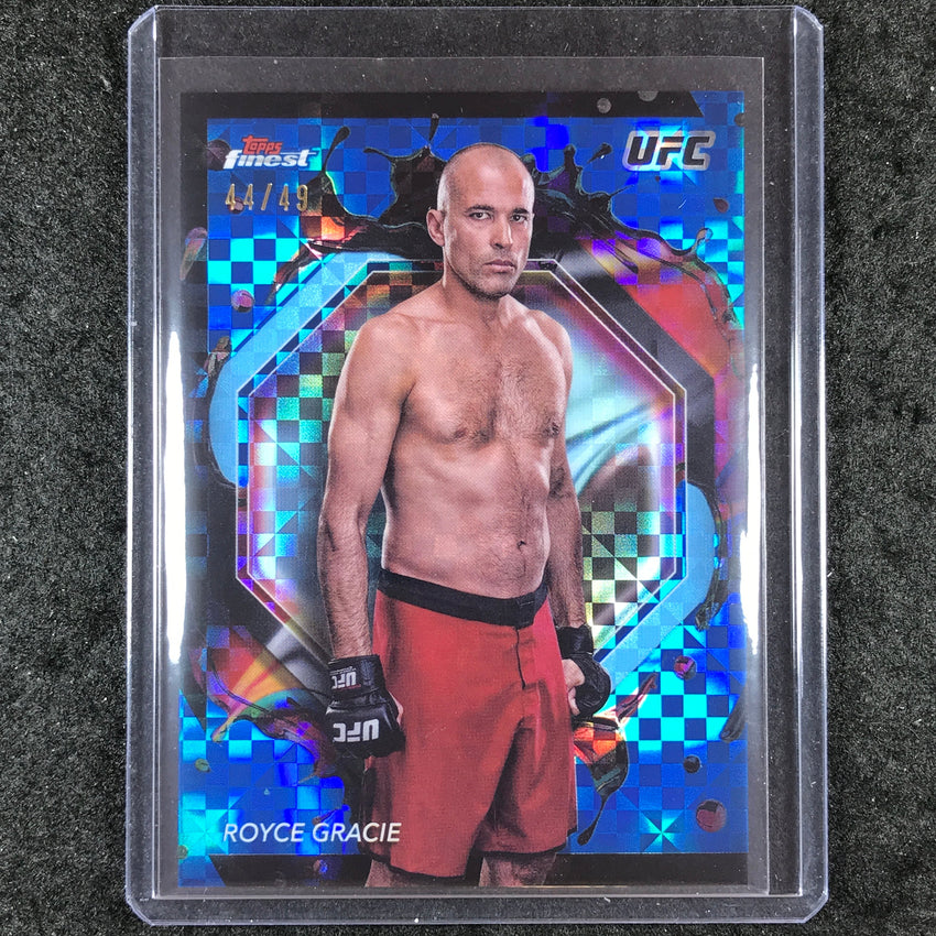 2024 Topps Finest UFC ROYCE GRACIE Rare Blue Checkerboard 44/49 #245