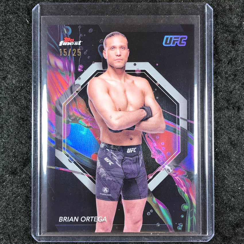 2024 Topps Finest UFC BRIAN ORTEGA Common Black 15/25 #44