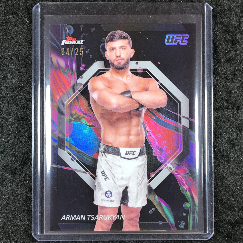 2024 Topps Finest UFC ARMAN TSARUKYAN Common Black 4/25 #92