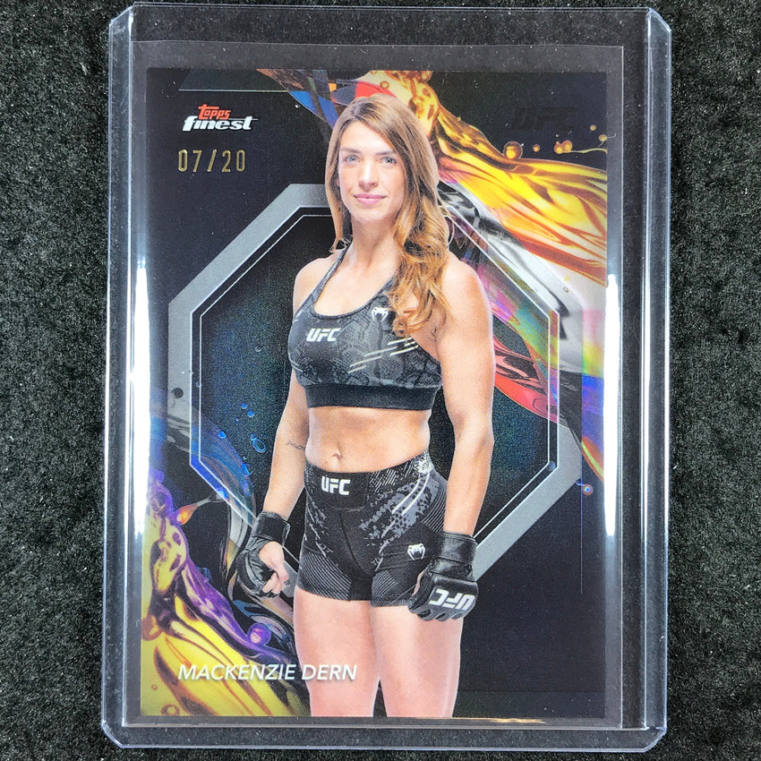 2024 Topps Finest UFC MACKENZIE DERN Uncommon Black 7/20 #217