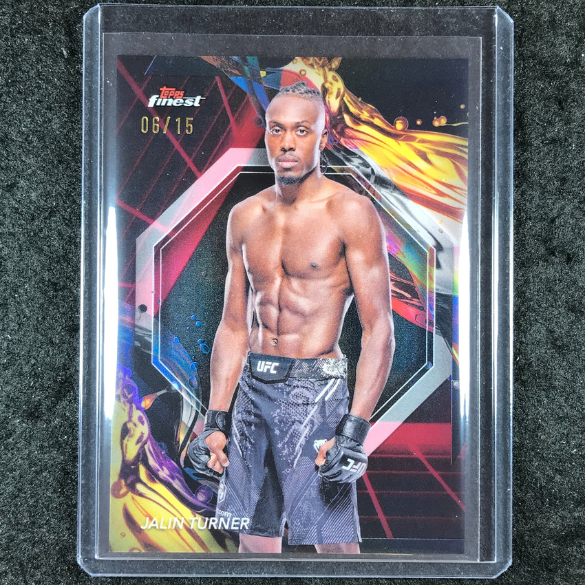 2024 Topps Finest UFC JALIN TURNER Uncommon Red Black Vapor 6/15 #213