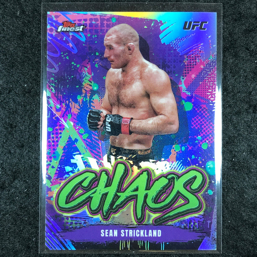 2024 Topps Finest UFC SEAN STRICKLAND Chaos Refractor #11