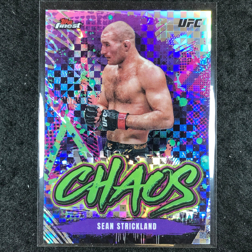 2024 Topps Finest UFC SEAN STRICKLAND Chaos Checkerboard #11