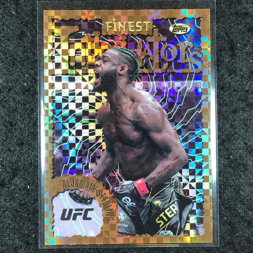 2024 Topps Finest UFC ALJAMAIN STERLING Intimidators Checkerboard #14