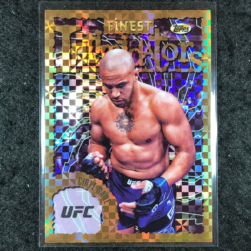 2024 Topps Finest UFC CIRYL GANE Intimidators Checkerboard #15
