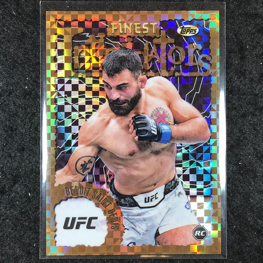 2024 Topps Finest UFC BENOIT SAINT DENIS Intimidators Checkerboard #21