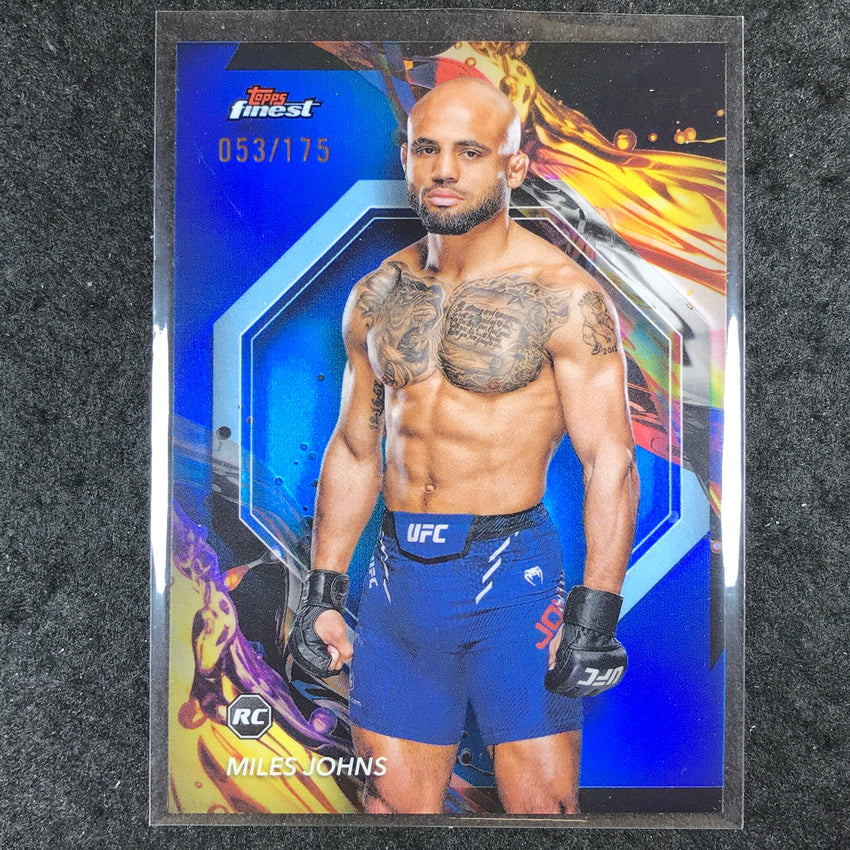 2024 Topps Finest UFC MILES JOHNS Rookie Uncommon Blue /175 #3