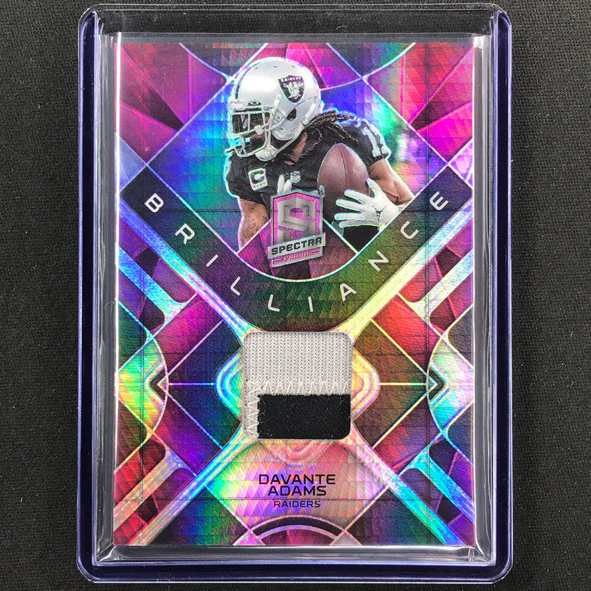 2023 Spectra Football Davante Adams Brilliance Patch Relic Pink Neon 4/15