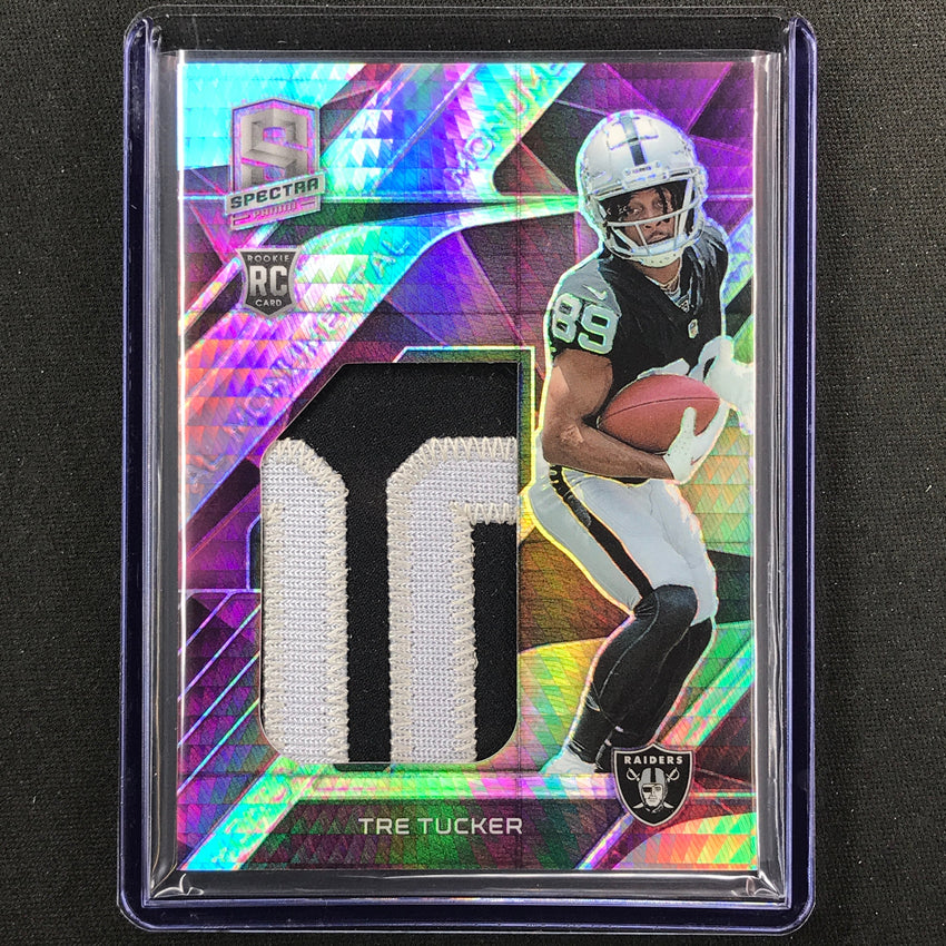 2023 Spectra Football TRE TUCKER Monumental Rookie Patch Pink Neon 8/15