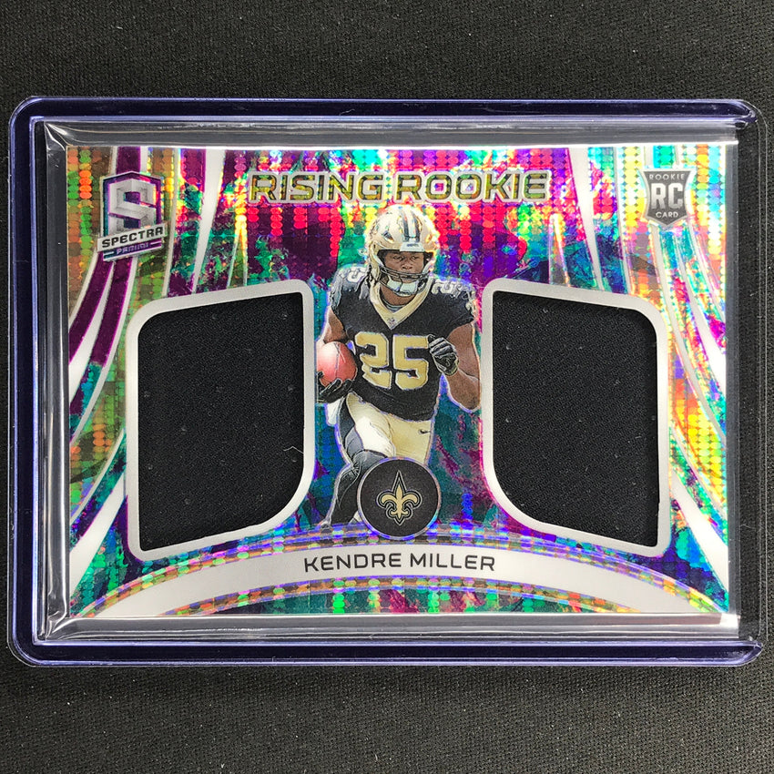 2023 Spectra Football Kendre Miller Rising Rookie Dual Jersey Celestial 30/75