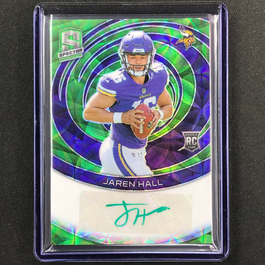2023 Spectra Football Jaren Hall Rookie Auto Green Neon 31/35