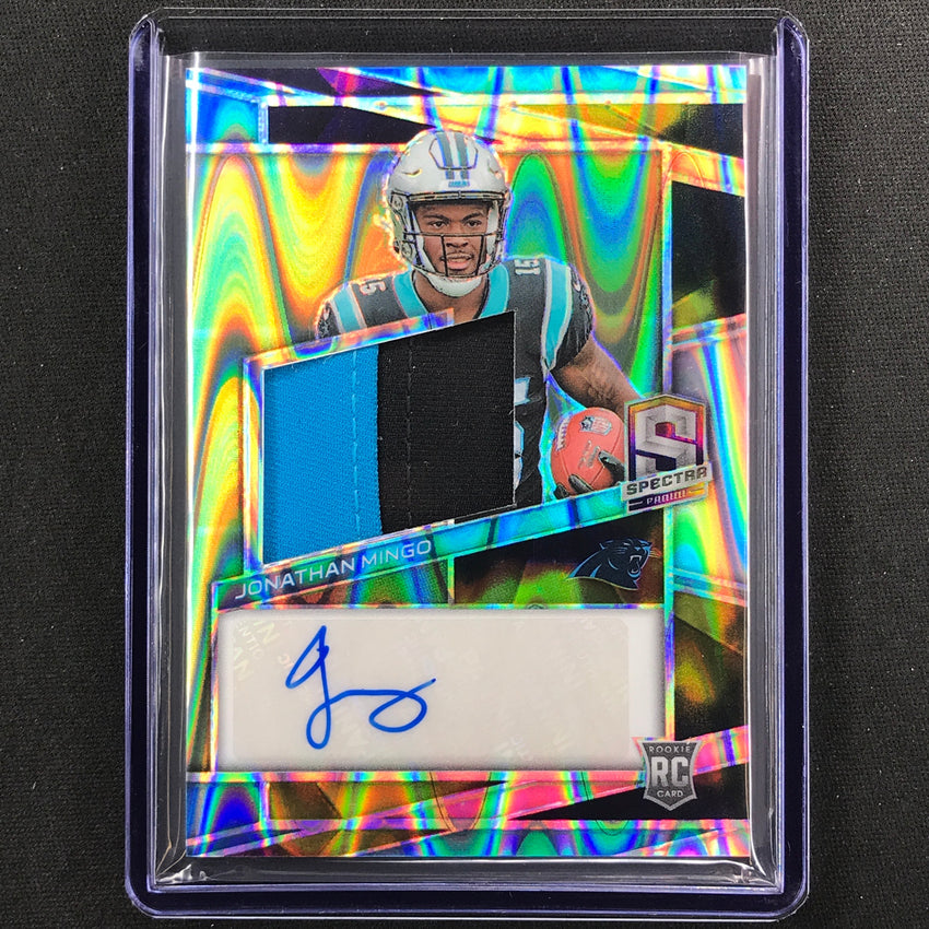 2023 Spectra Football Jonathan Mingo Rookie Patch Auto Supernova 64/70