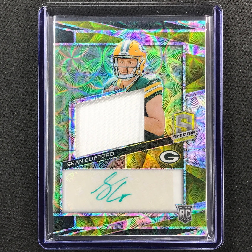 2023 Spectra Football Sean Clifford Rookie Jersey Auto Green Neon 14/35