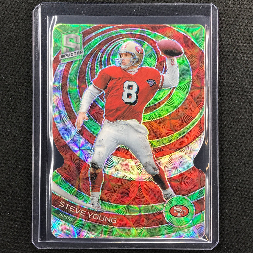 2023 Spectra Football STEVE YOUNG Base Green Neon Die-Cut 20/30