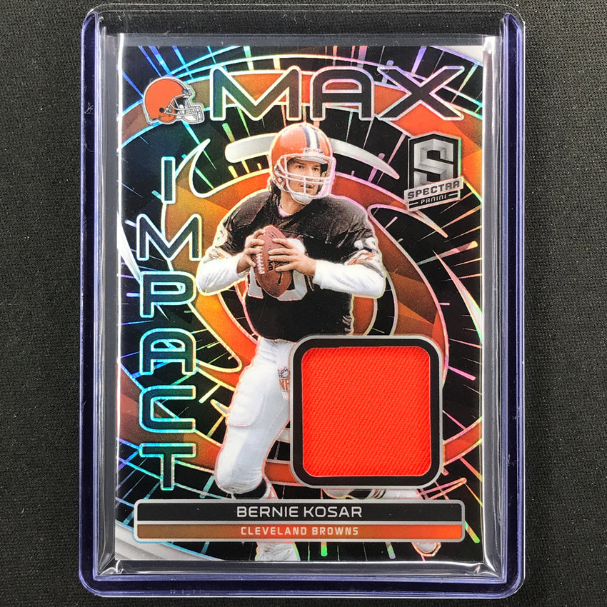 2023 Spectra Football Bernie Kosar Max Impact Jersey Relic Hyper 7/75