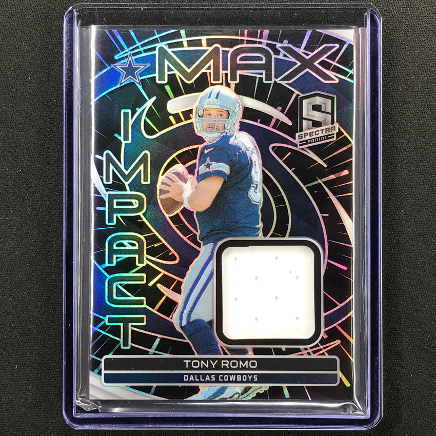 2023 Spectra Football Tony Romo Max Impact Jersey Relic Hyper 55/75