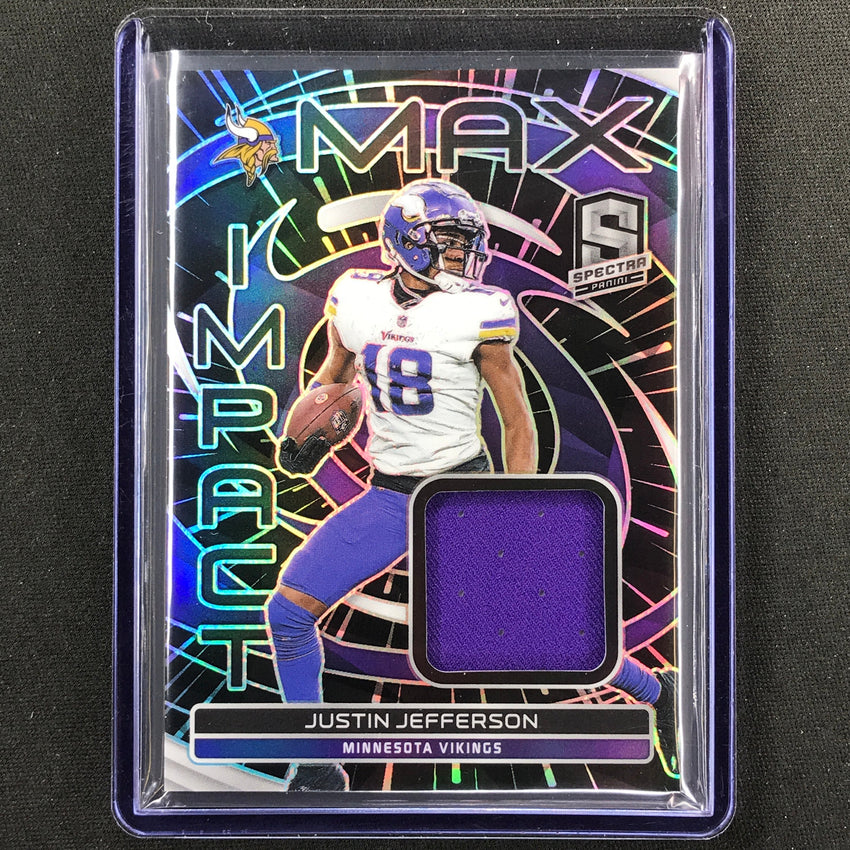 2023 Spectra Football Justin Jefferson Max Impact Jersey Relic Hyper 67/75
