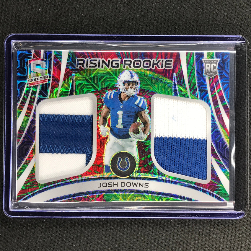 2023 Spectra Football Josh Downs Rising Rookie Dual Patch Meta 18/25