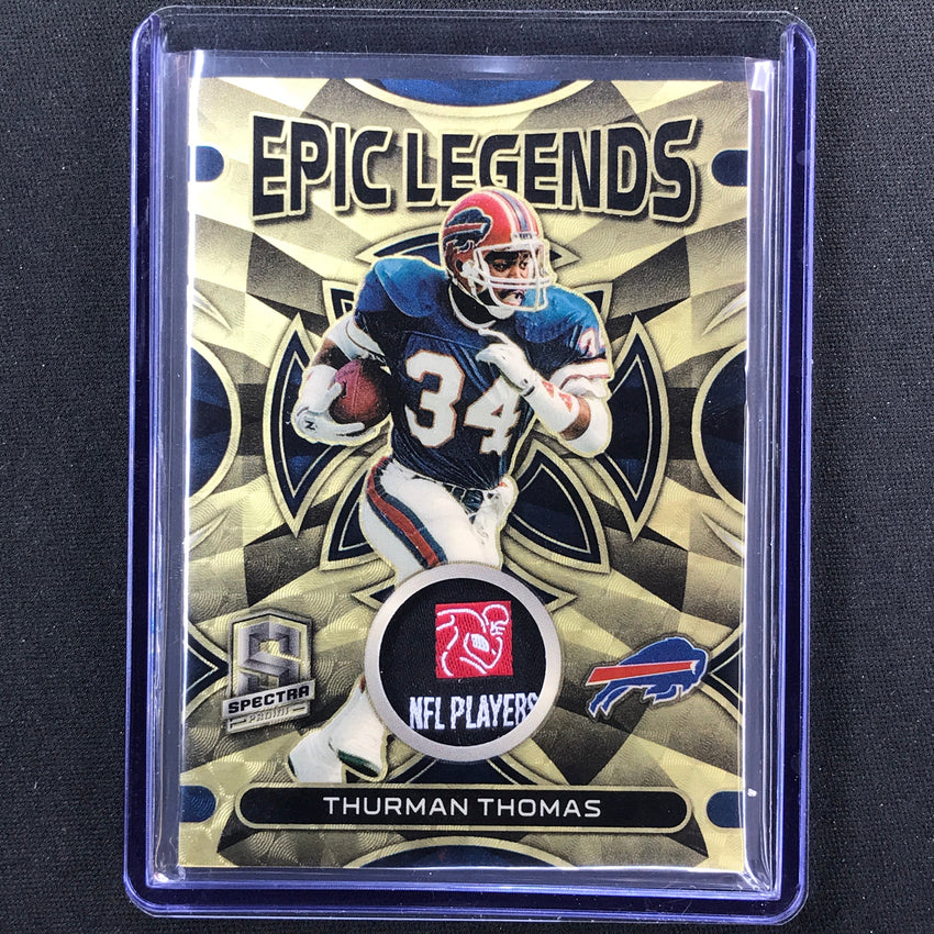 2023 Spectra Football Thurman Thomas Epic Legends Materials Patch Gold 1/1