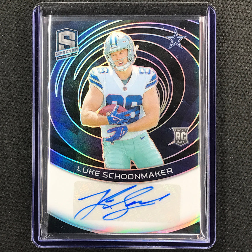 2023 Spectra Football Luke Schoonmaker Rookie Auto Silver 75/99