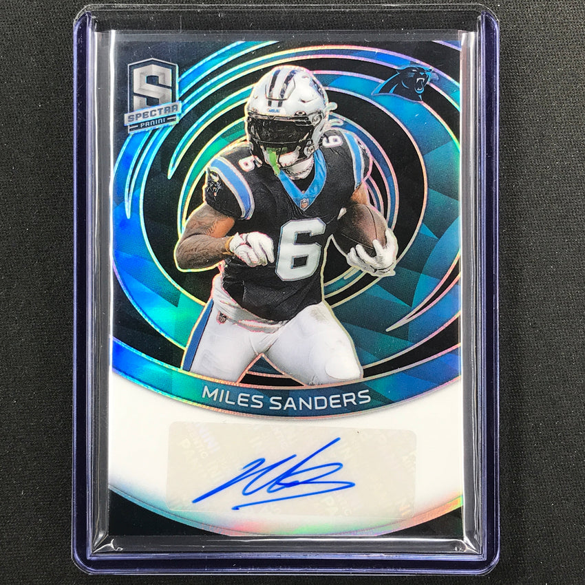 2023 Spectra Football Miles Sanders Signatures Auto Silver 144/199