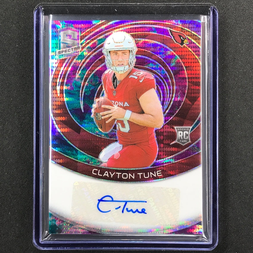 2023 Spectra Football Clayton Tune Rookie Auto Celestial 42/75