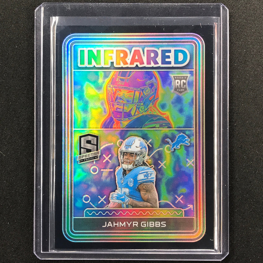 2023 Spectra Football Jahmyr Gibbs Rookie Infrared Base 20/99