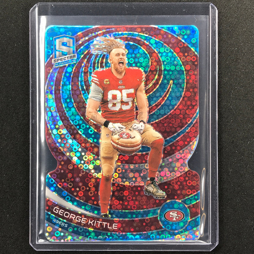 2023 Spectra Football George Kittle Base Blue Neon Die-cut 45/50