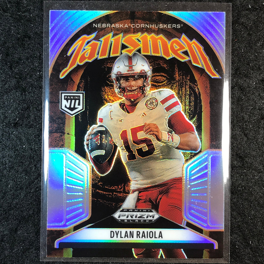 2025 Prizm Black Football DYLAN RAIOLA Talismen Silver #21