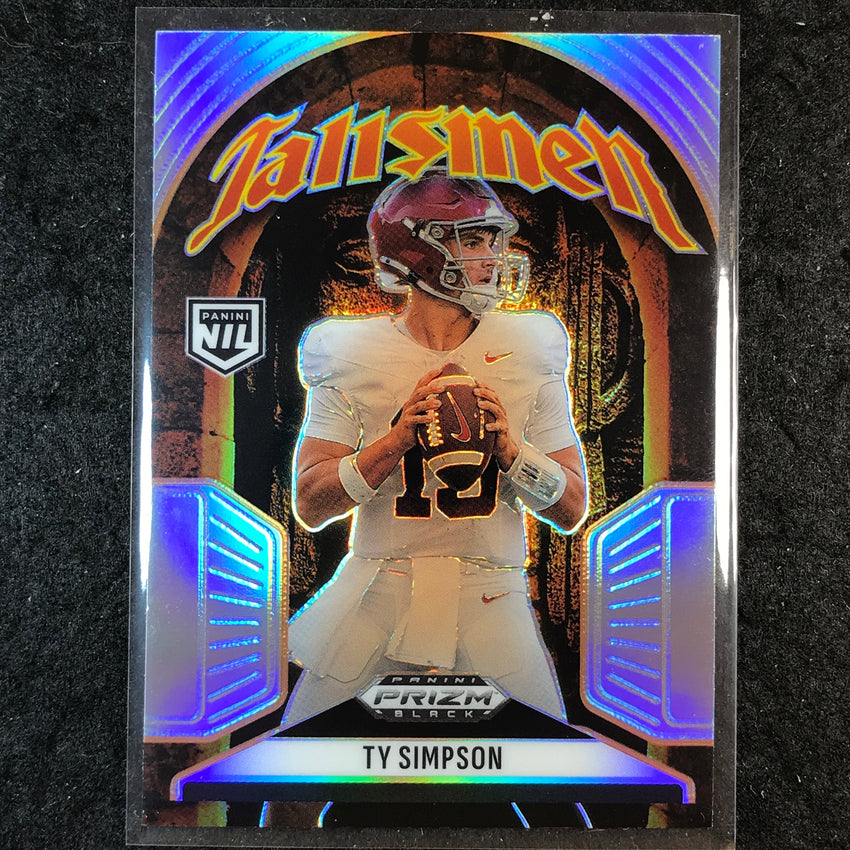 2025 Prizm Black Football TY SIMPSON Talismen Silver #25