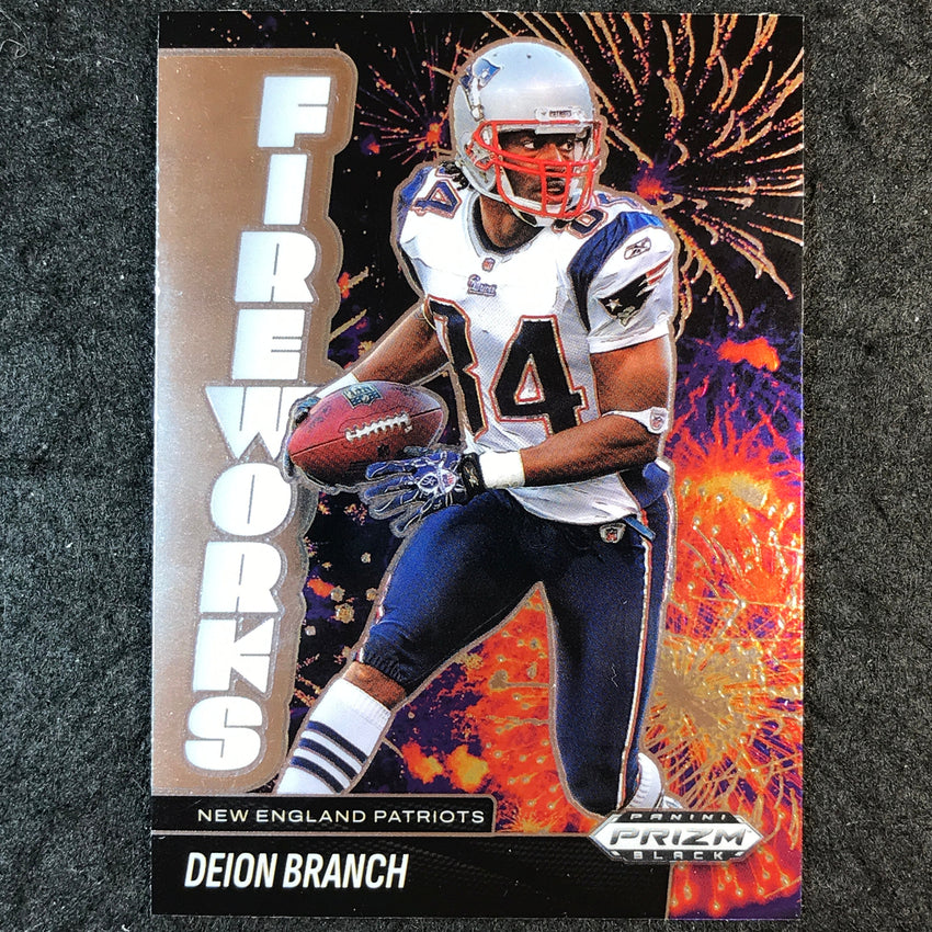 2025 Prizm Black Football DEION BRANCH Fireworks Base #23
