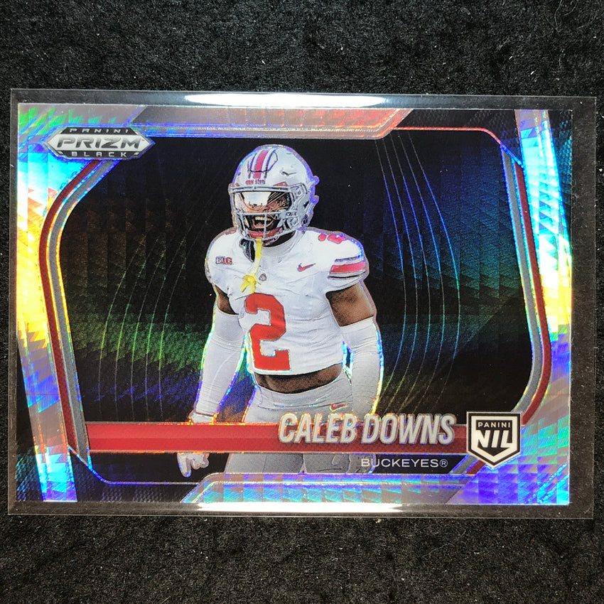 2025 Prizm Black Football CALEB DOWNS Prospect Extended Prism #190