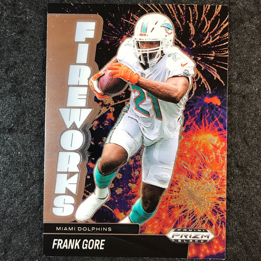 2025 Prizm Black Football FRANK GORE Fireworks Base #25