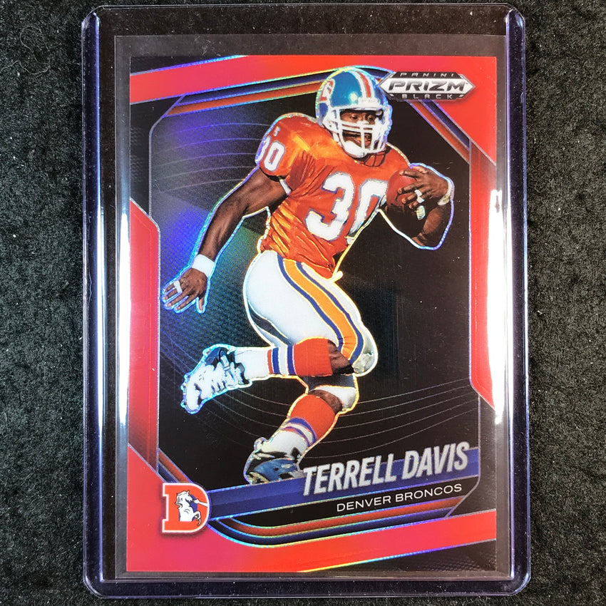 2025 Prizm Black Football TERRELL DAVIS Base Red /299 #51