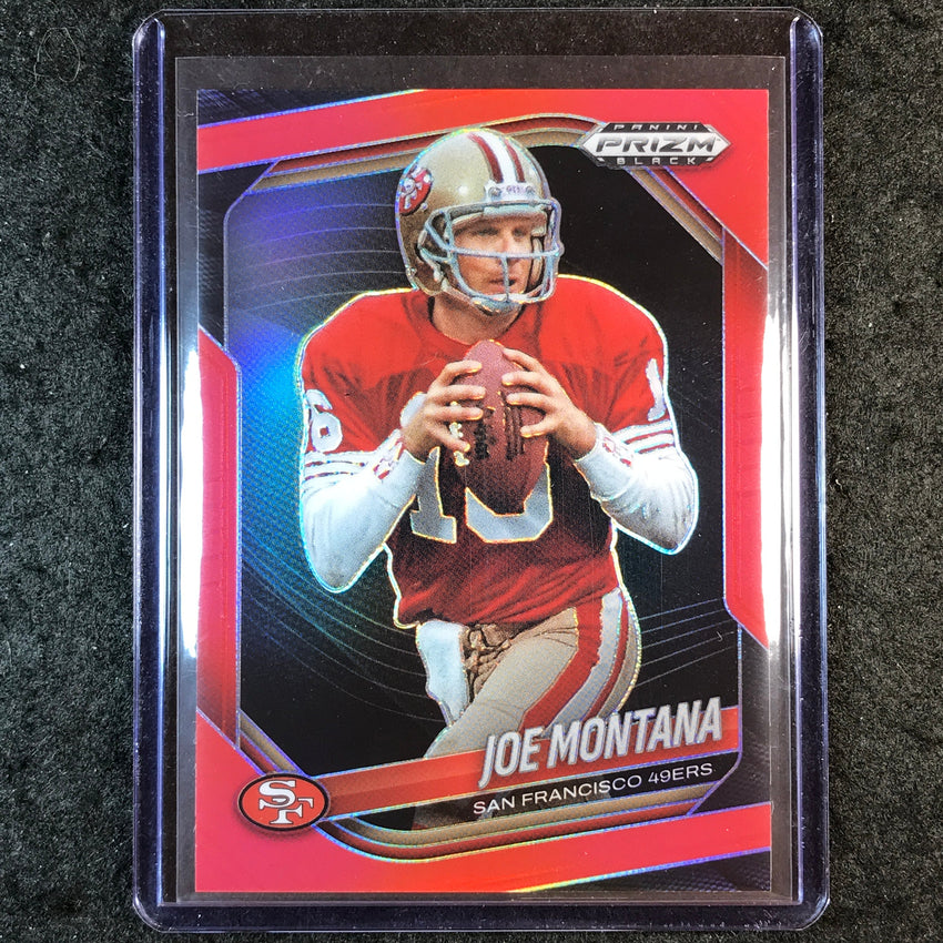 2025 Prizm Black Football JOE MONTANA Base Red /299 #130