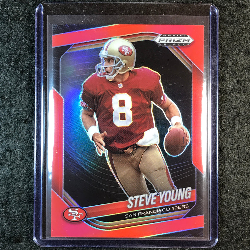 2025 Prizm Black Football STEVE YOUNG Base Red /299 #132