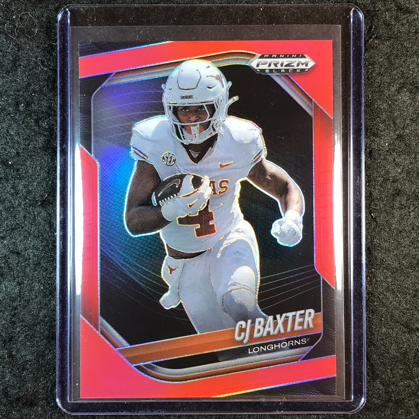 2025 Prizm Black Football CJ BAXTER Prospect Red /299 #173