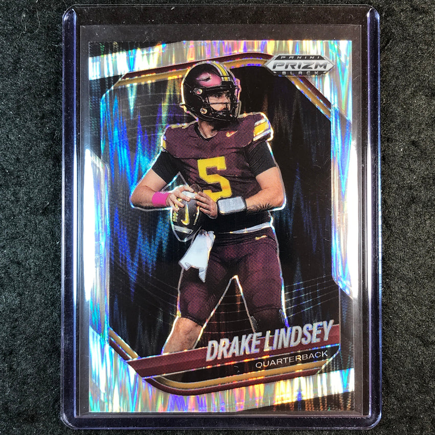 2025 Prizm Black Football DRAKE LINDSEY Prospect Skewed /249 #166