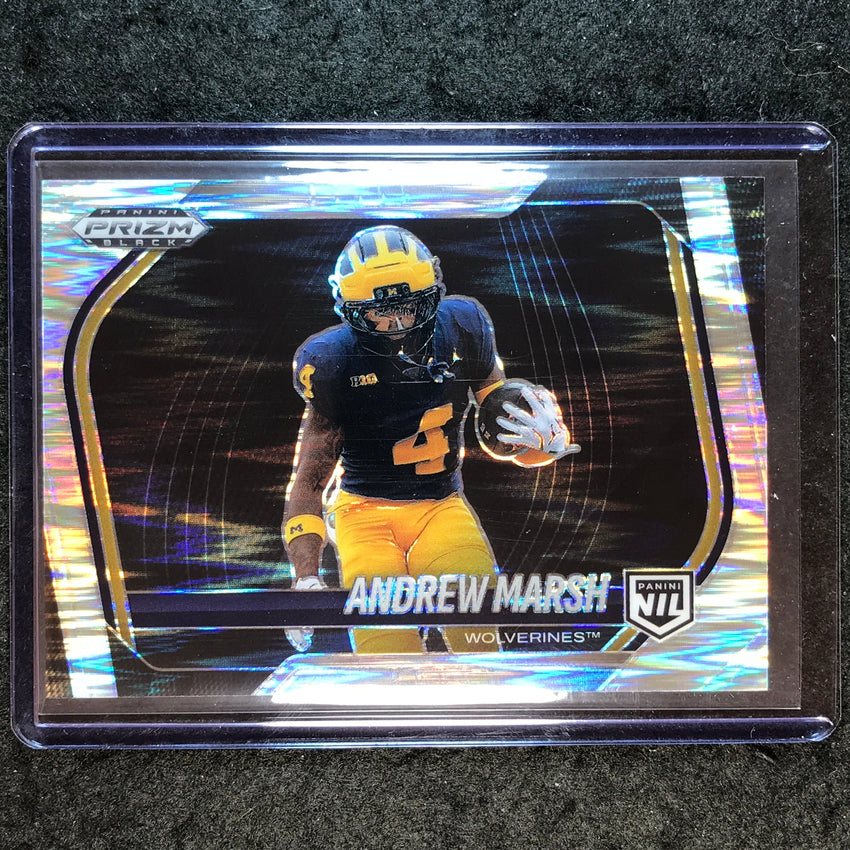 2025 Prizm Black Football ANDREW MARSH NIL Prospect Extended Skewed /249 #188