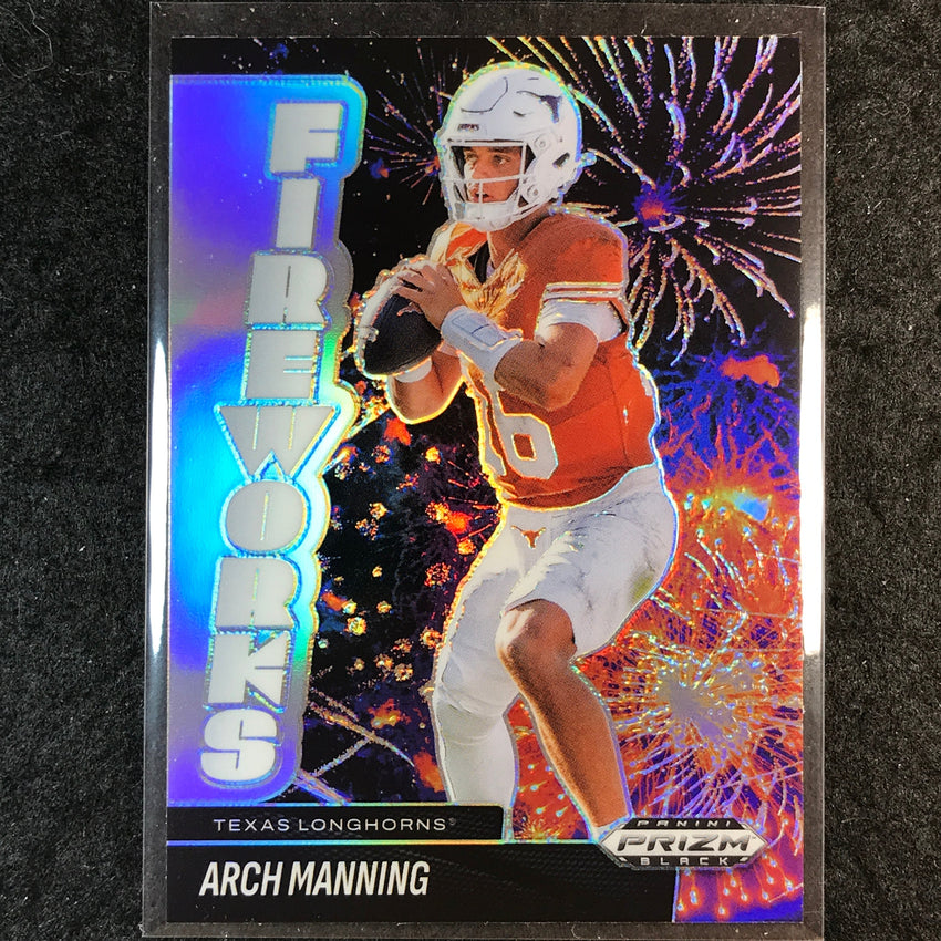 2025 Prizm Black Football ARCH MANNING Fireworks Silver #14