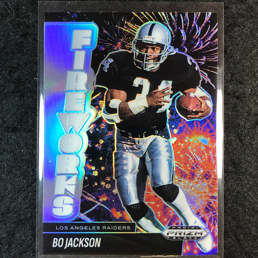 2025 Prizm Black Football BO JACKSON Fireworks Silver #19