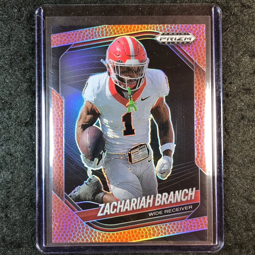 2025 Prizm Black Football ZACHARIAH BRANCH Prospect Football /225 #177