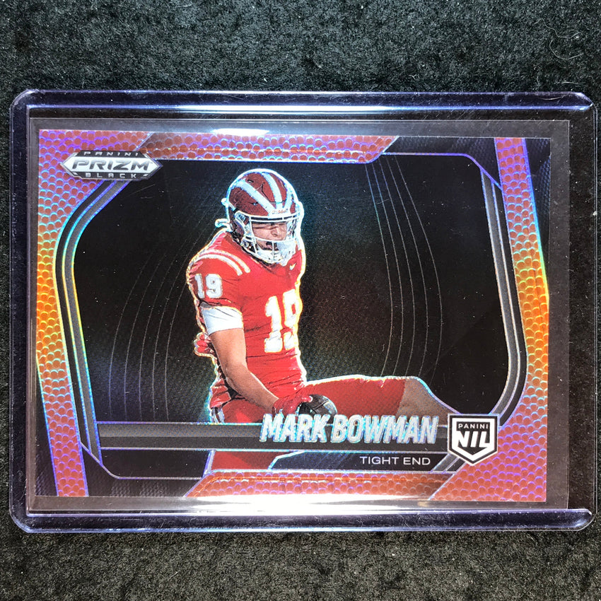 2025 Prizm Black Football MARK BOWMAN NIL Prospect Extended Football /225 #200
