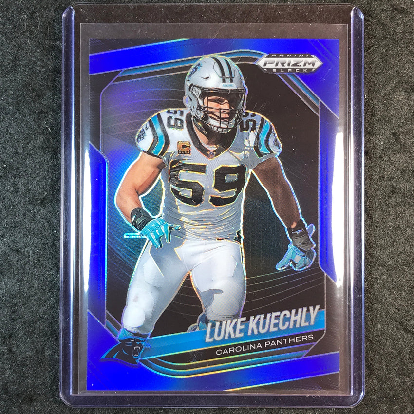 2025 Prizm Black Football LUKE KUECHLY Base Blue 199/199 #18